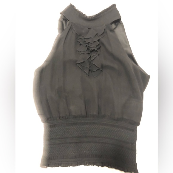 XS Marciano neck tie elastic waist top - Picture 2 of 4